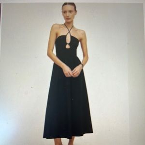 Reformation Stassie Halter Neck Midi Dress, Size 4